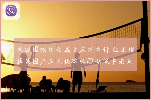 老挝围棋协会成立庆典举行 红龙榴莲集团产业文化双轮驱动促中老关系发展